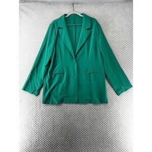 Kelly Green Blazer‎ Business Casual Career Office Work Jacket Boxy Oversize XL